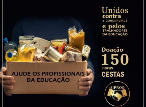 Sipros anuncia 150 cestas para profissionais da educação